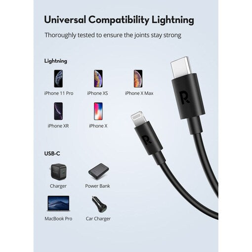 PD cable ( type-c to lightning connector ) 2m