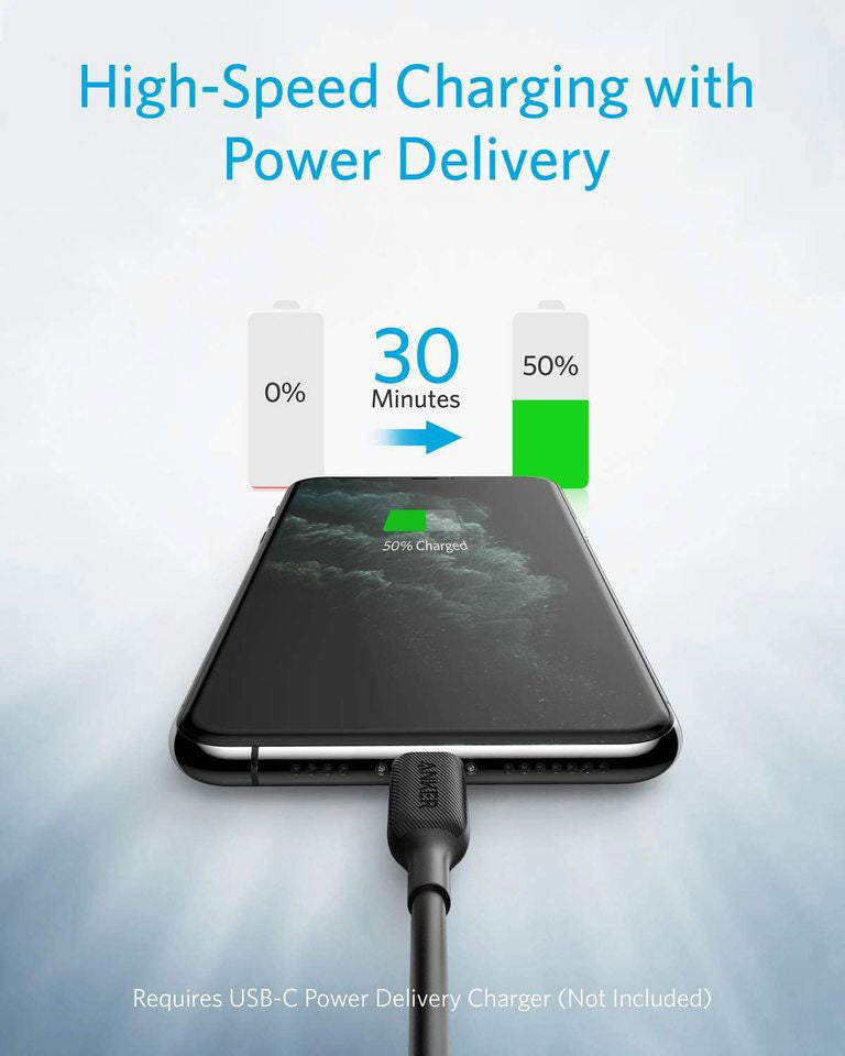 Anker power line 3 USB-C with lightning connector 1.8m