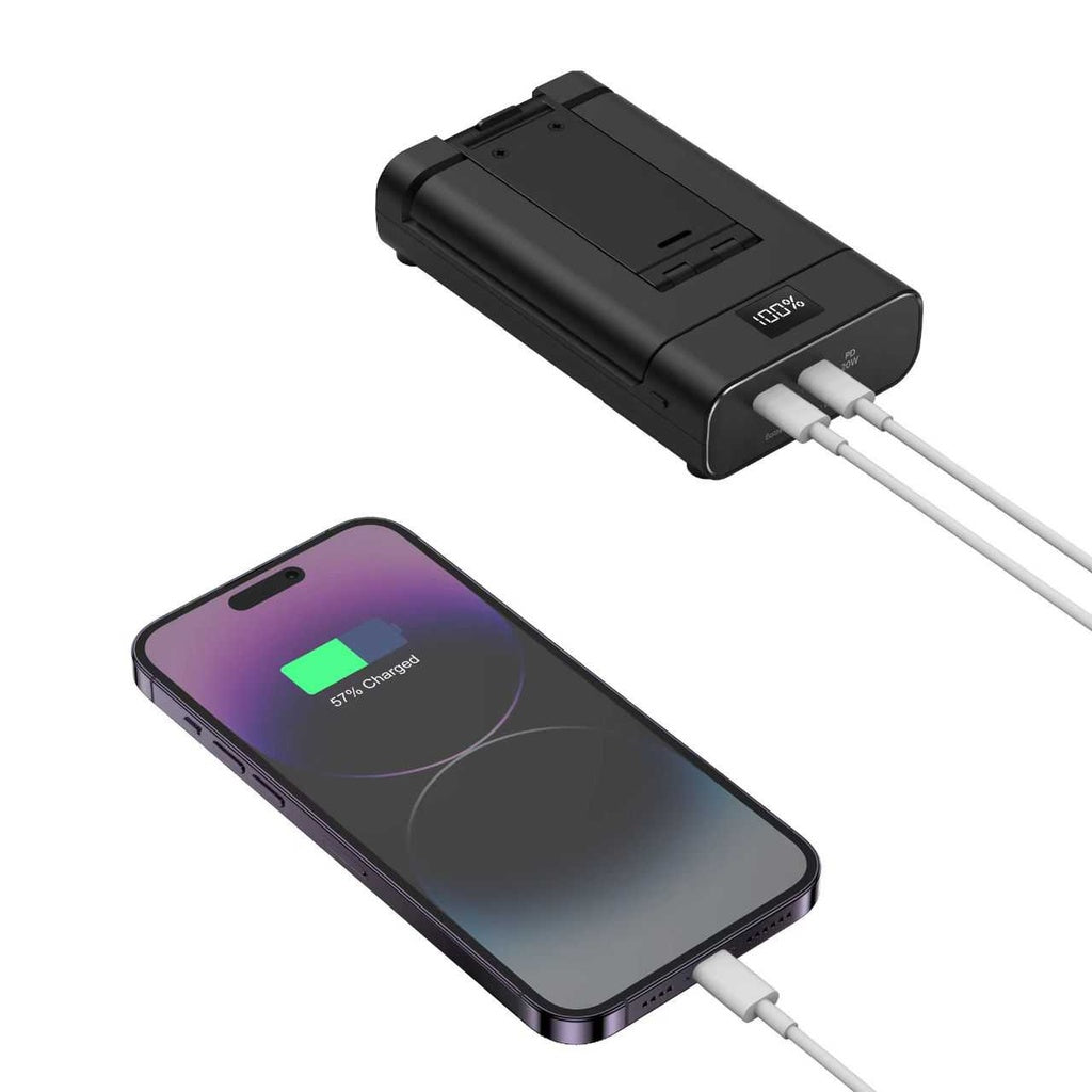 powerbank and foldable mobile stand ( 10000 mah ) (GNFLDPBSTBK)
