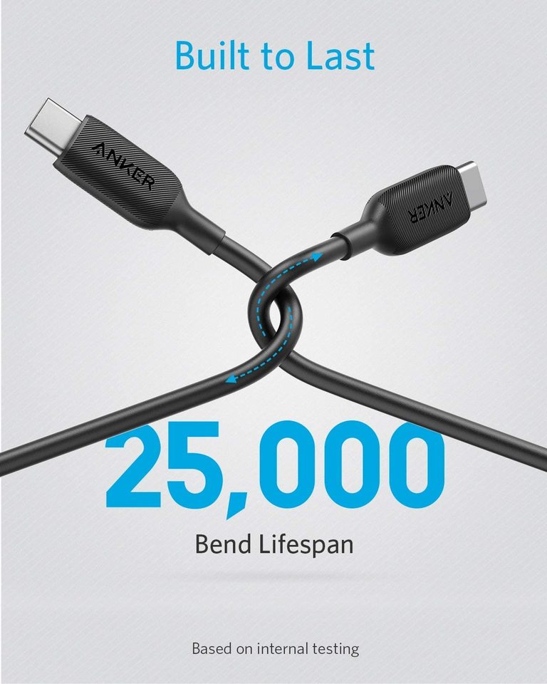 Anker power line 3 USB-C TO USB-C CABLE 60w 0.9m