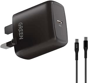 Compact wall charger ( type-c port 20W ) with type-c to type-c cable