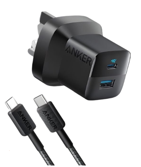 ANKER 323 charger with 322 USB-C to USB-C cable ( 33w , 3ft )