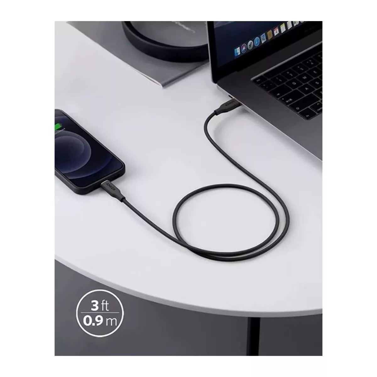 anker power line 3 flow USB-C with lightning connector 0.9m