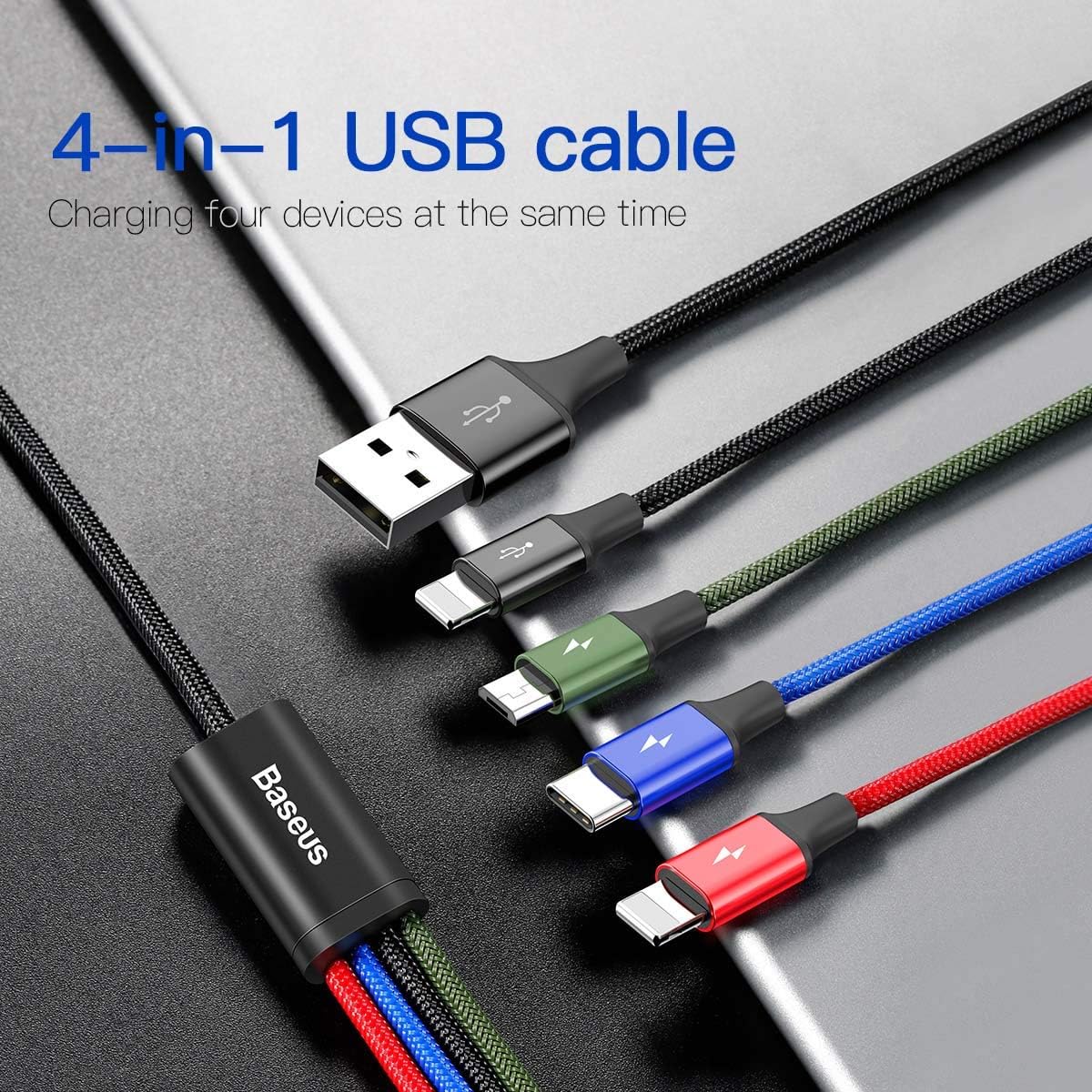 RAPID SERIES 4IN1 CABLE ( for  iphone + type-c + micro ) 3.5A