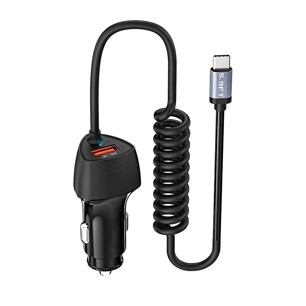 Safari C3 fast car charger with built-in lightning cable ( 38W PD+ QC )