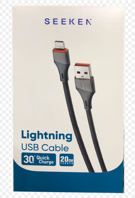 30W PD to Lightning Braided Cable