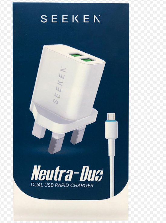 Neutra-Duo Dual USB rapid charger (with USB-A to micro USB cable )