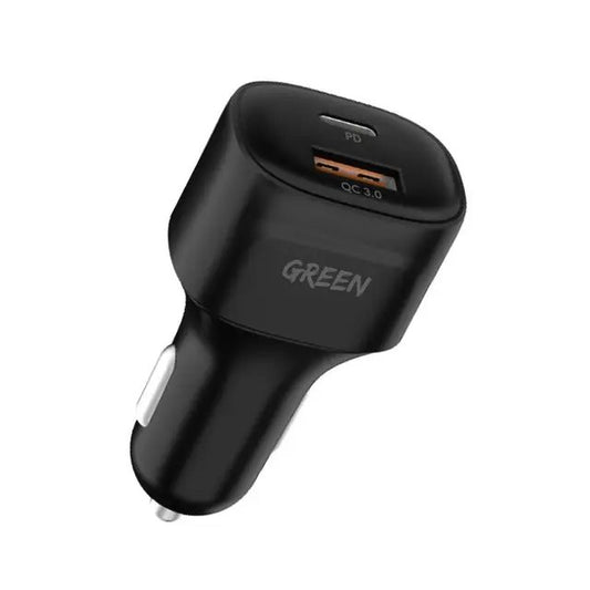 Compact car charger Dual port USB charger 20W ( PD + USB-A)