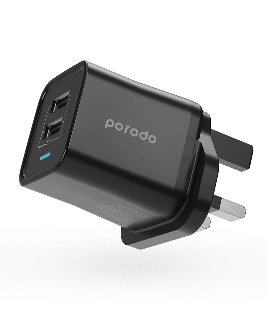 Dual port wall charger 2.4A