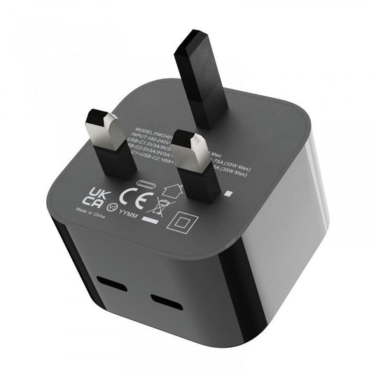 Super fast dual USB-C wall charger ( PD-35W) type-c to lightning cable included