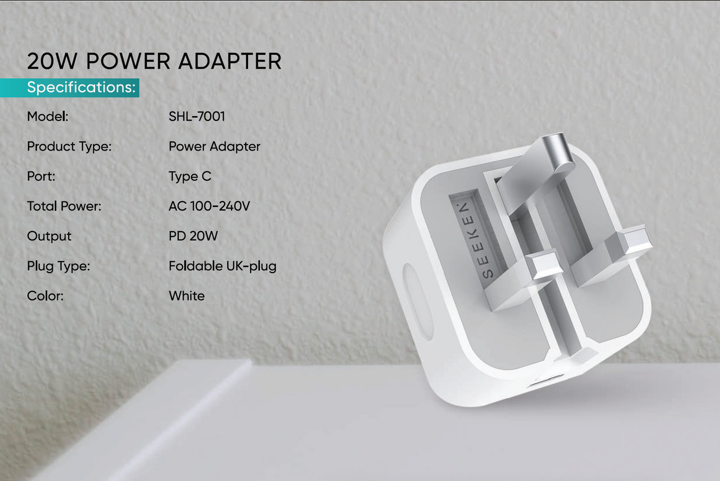 USB-C 20W power adapter