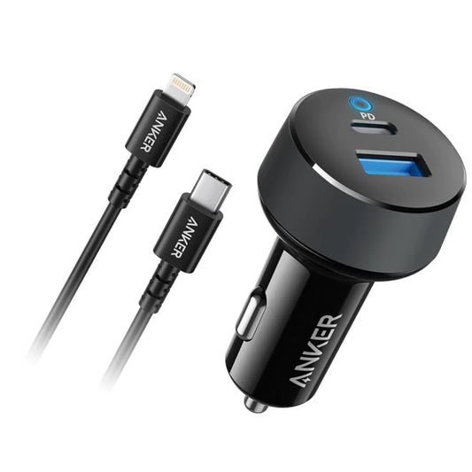 Anker POWERDRIVE CLASSIC PD 2 WITH C TO LIGHTNING CABLE BLAC (30W )