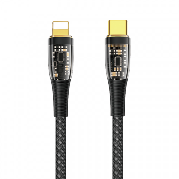 intelligent transparent USB-C to LIGHTNING data cable ( 20w ) 1.2m